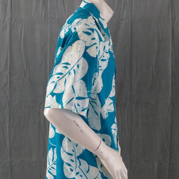 Vintage Hawaiian Shirt - Tie Dye Palm Leaves by Hilo Hattie - Men's 3XL - Picture 9 of 10